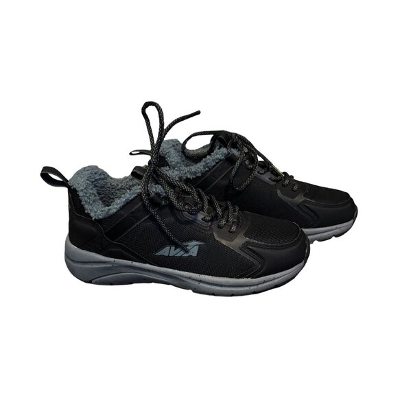 Avia Womens Memory Foam Athletic Shoes W/ Faux Fur Lining Black/Grey Size 8.5 - Picture 3 of 6